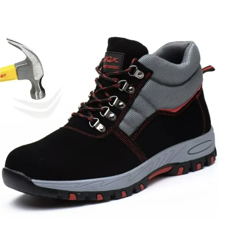 Leather Work Fabric - High Quality Men Safety Boots Work