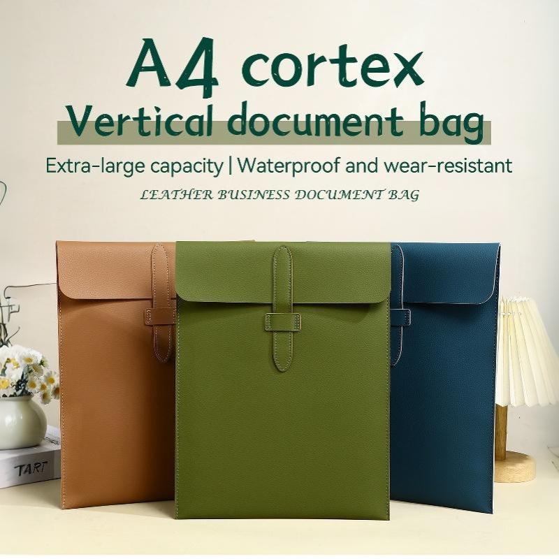 Leather Work Folder - A4 Scratch Resistant Thick Leather Document