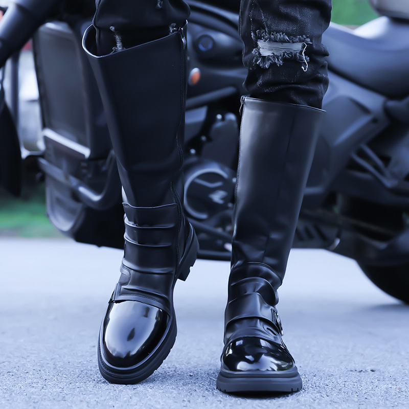 Leather Work Fabric - 2026 New Men‘s Motorcycle Boots Knee