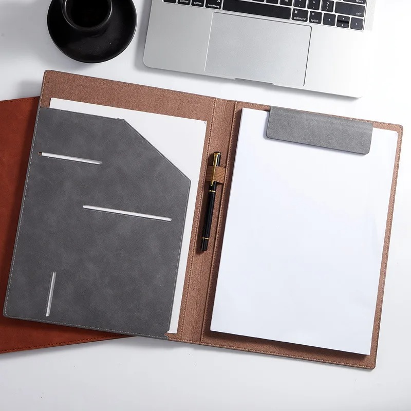 Black A4 Conference Leather Po - Leather Work Folder review and price