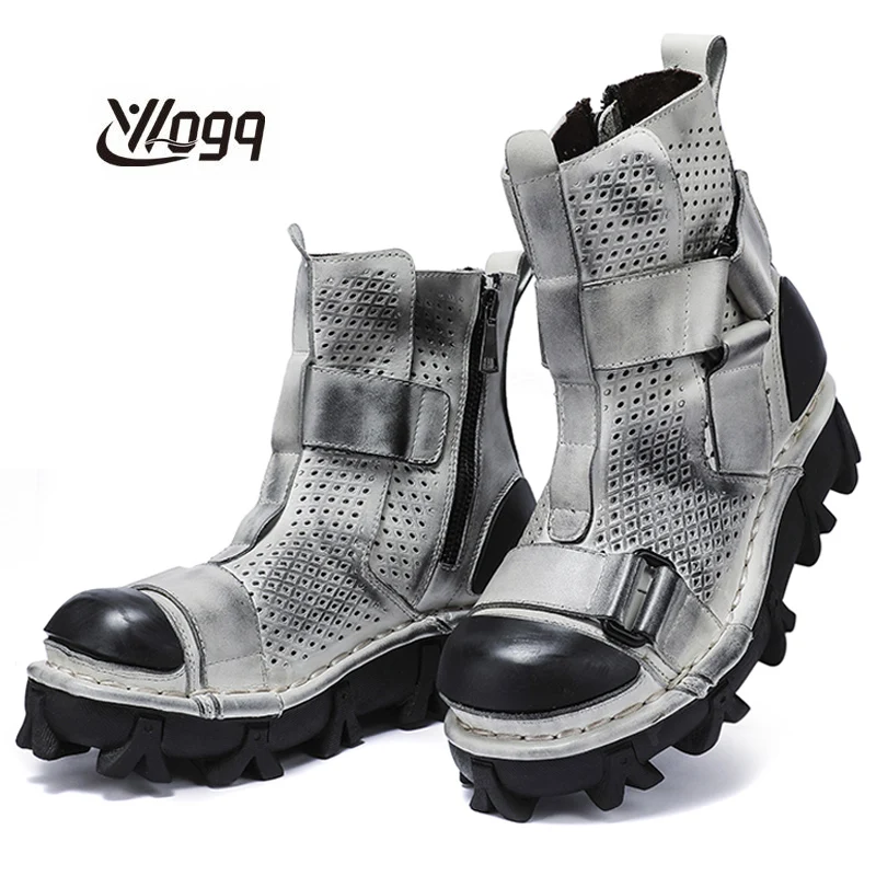 Men's Genuine Leather Motorcyc - Leather Work Fabric review and price
