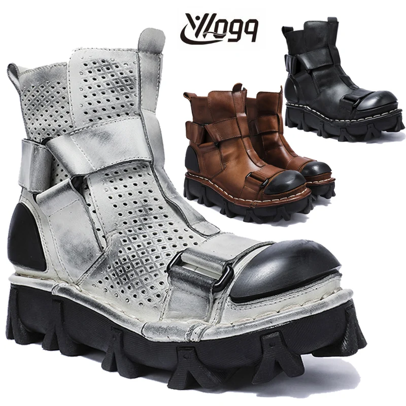 Men's Genuine Leather Motorcyc - Leather Work Fabric review and price