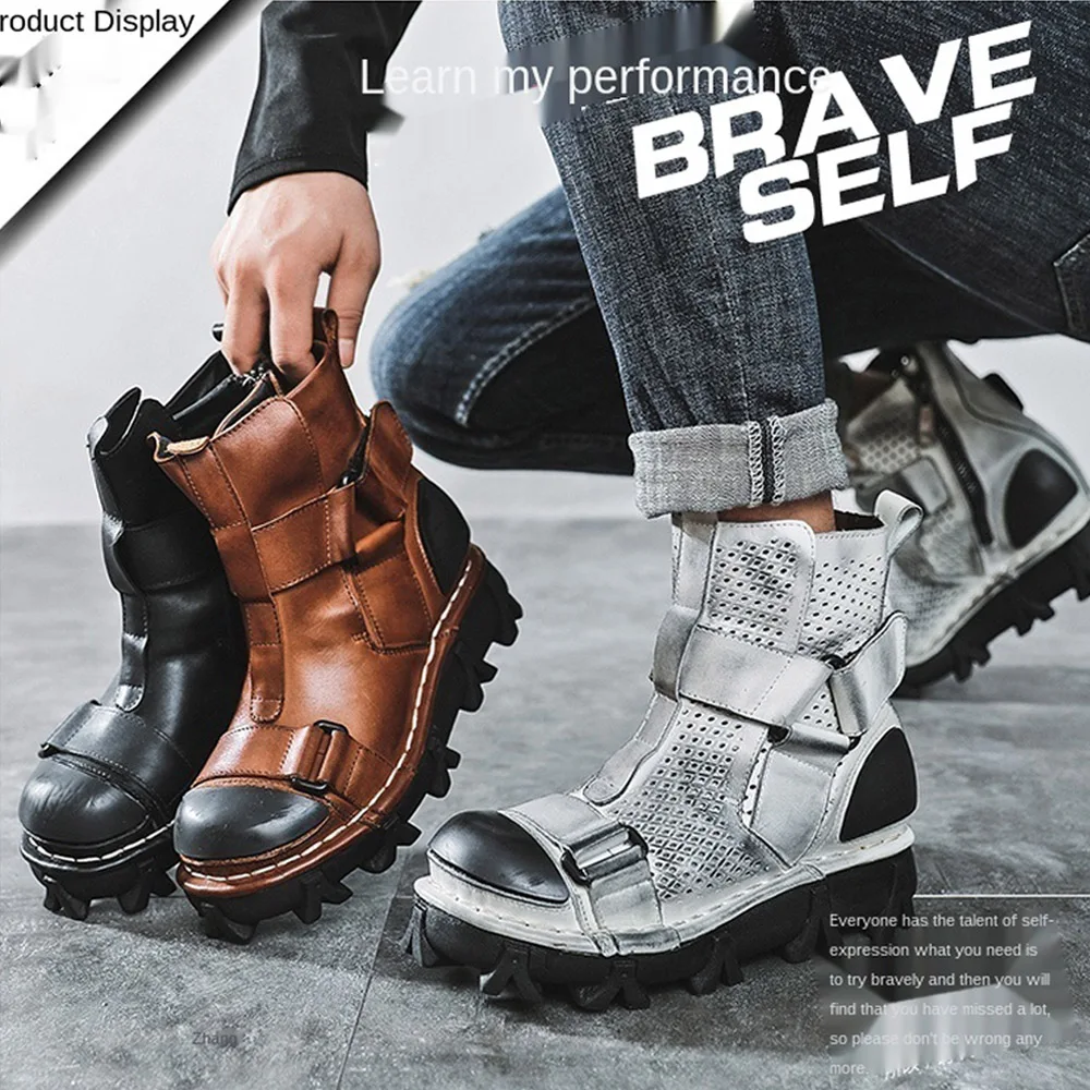 Men's Genuine Leather Motorcyc - Leather Work Fabric review and price