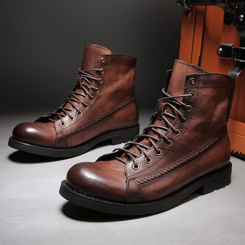 2026 Mens Ankle Boots Classic  - Leather Work Fabric review and price