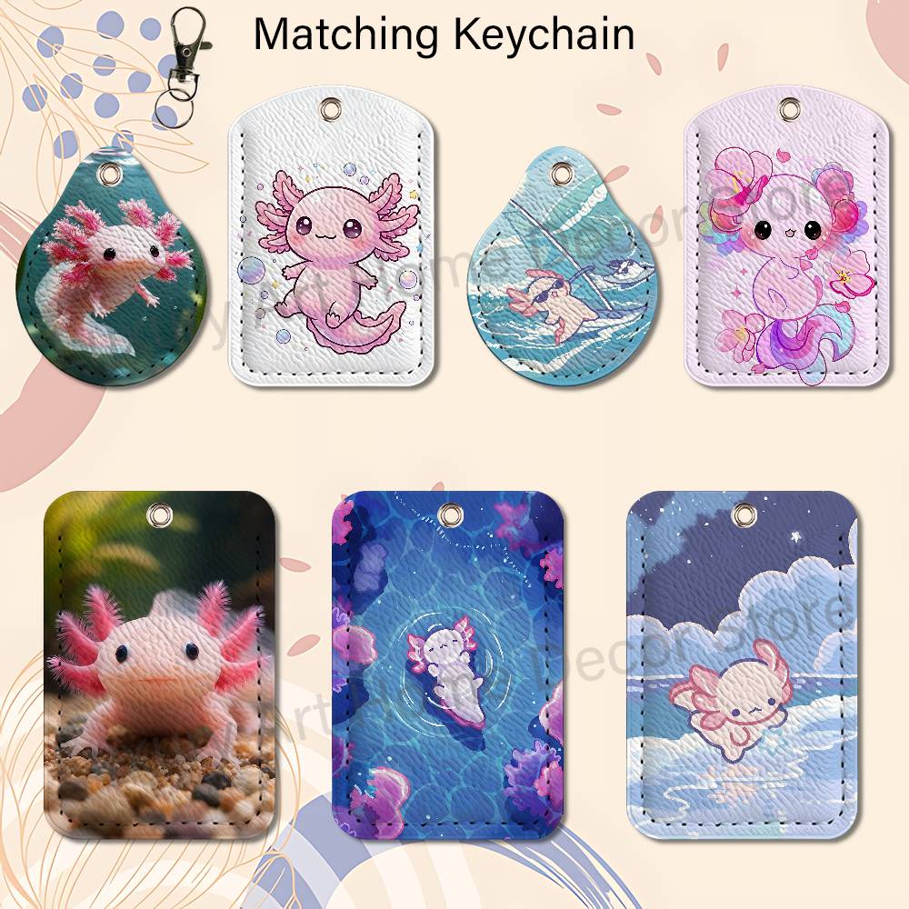 Cute pink A-Axolotl Cartoon Ho - Leather Work Is review and price