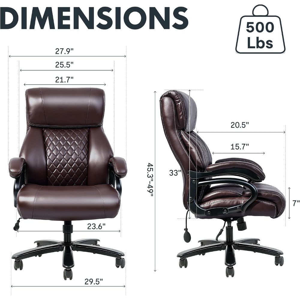 High-Capacity Office Chair for - Leather Work Is review and price