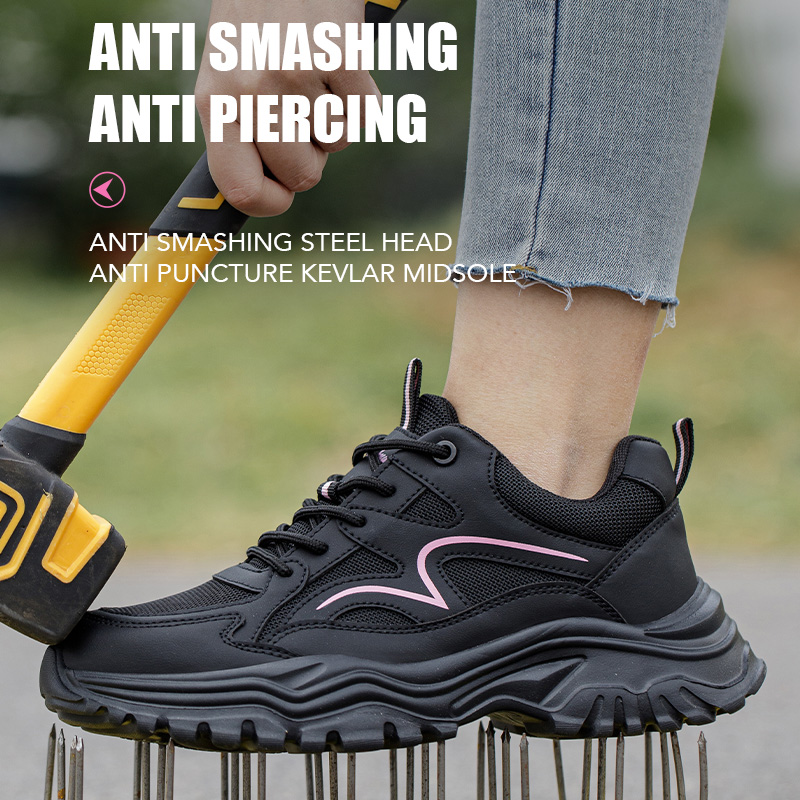 Comfortable Safety Shoes Anti- - Leather Work Fabric review and price