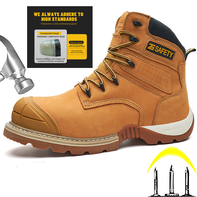 Cowhide Work Boots Genuine Lea - Leather Work Fabric review and price