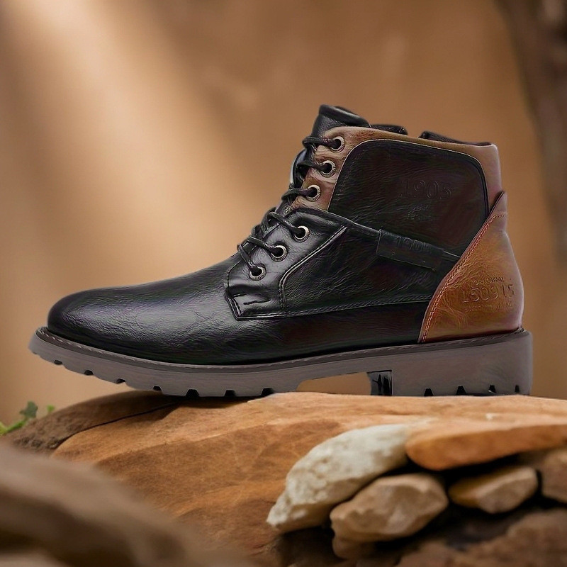 2026 Leather Men Ankle Boots P - Leather Work Fabric review and price