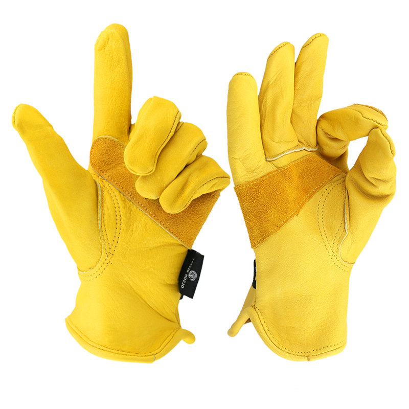 Work Gloves Cowhide Leather Fa - Leather Work Factory review and price