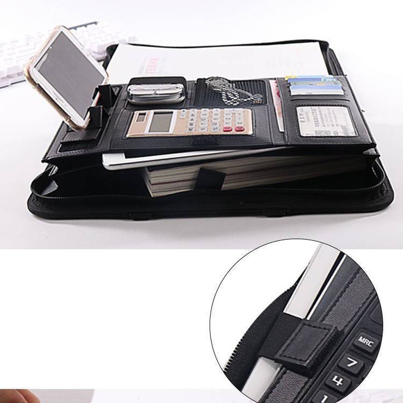 1Pc A4 PU Leather Zipper File  - Leather Work Folder review and price