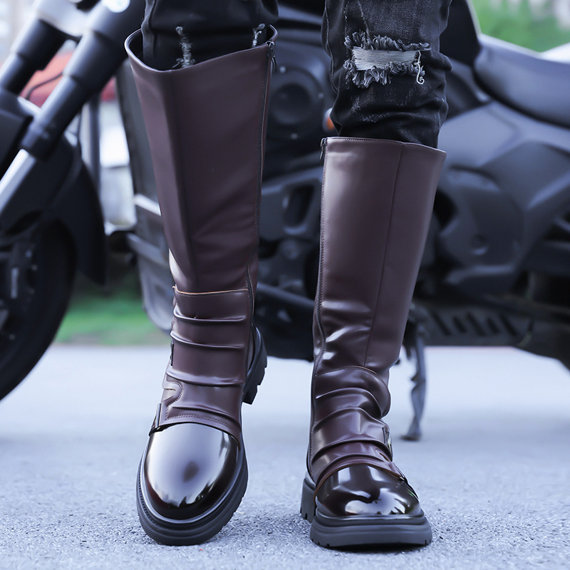 2026 New Men‘s Motorcycle Boot - Leather Work Fabric review and price
