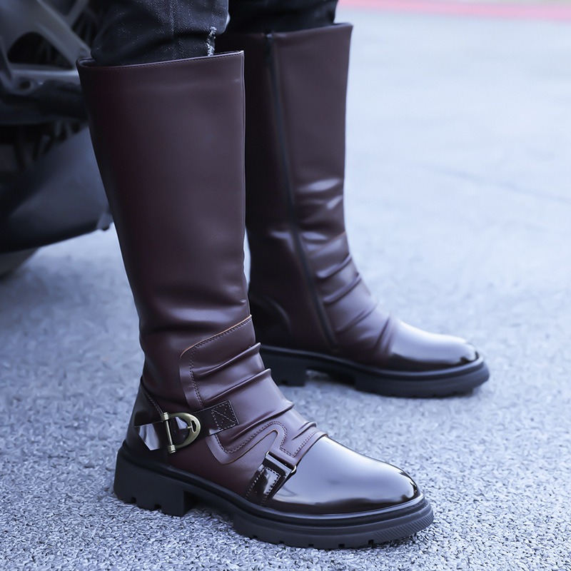 2026 New Men‘s Motorcycle Boot - Leather Work Fabric review and price