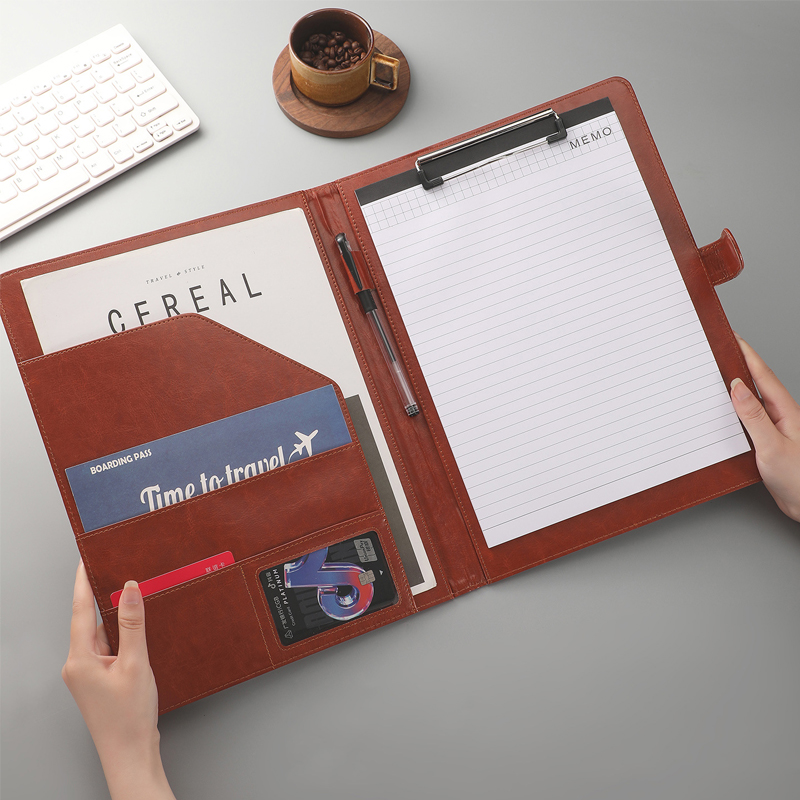 Multifunctional A4 Leather Con - Leather Work Folder review and price